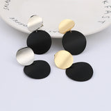 Fashion Metal Round Disc Statement Non Pierced Clip On Earrings - 5 Options