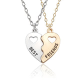 Fashion 2pcs Best Friend Heart Necklace/Keyring/Set