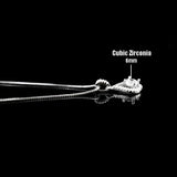 925 Sterling Silver CZ Tear Drop Necklace - 2 Chain Lengths