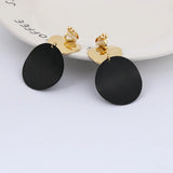 Fashion Metal Round Disc Statement Non Pierced Clip On Earrings - 5 Options
