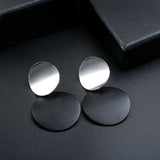 Fashion Metal Round Disc Statement Non Pierced Clip On Earrings - 5 Options
