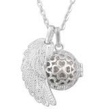 Angel Wing Cage Heart Pendant Necklace - 19 Options