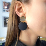 Fashion Metal Round Disc Statement Non Pierced Clip On Earrings - 5 Options