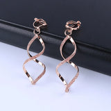 Fashion Irregular Wave Glitter Clip on Earrings - 4 Colours