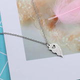 Fashion 2pcs Best Friend Heart Necklace/Keyring/Set