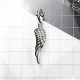 925 Sterling Silver Angel Wings Pendant Charm