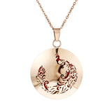 Stainless Steel Rose Gold Aromatherapy Necklace - 28 Options