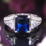 Fashion Blue Cubic Zirconia Ring - 3 Designs