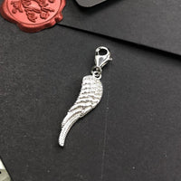 925 Sterling Silver Angel Wings Pendant Charm