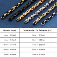 Stainless Steel 4/6/8mm Width Dubai Chain Bracelet