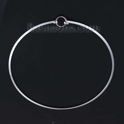 Stainless Steel Collar Necklace - 2 Lengths