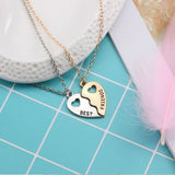 Fashion 2pcs Best Friend Heart Necklace/Keyring/Set