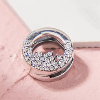 925 Sterling Silver Sparkling Ice Slider Charm