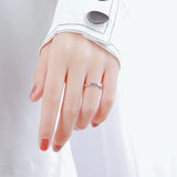 925 Sterling Silver Smile Open Ring