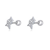 925 Sterling Silver Small Ball Back CZ Studs - 7 Options