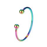 316L Stainless Steel Open Charm Bangle - 5 Colours