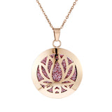 Stainless Steel Rose Gold Aromatherapy Necklace - 28 Options
