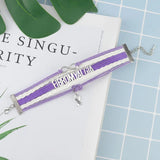 Infinity FIBROMYALGIA Awareness Leather Bracelet - 2 Options