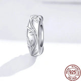 925 Sterling Silver Elegant Vine Leaf Stopper Charm