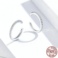 925 Sterling Silver Simple Zircon Ear Cuff