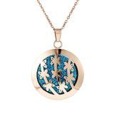 Stainless Steel Rose Gold Aromatherapy Necklace - 28 Options