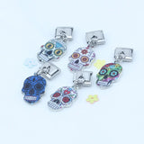 Stainless Steel Candy Skull Italian Charm - 12 Options