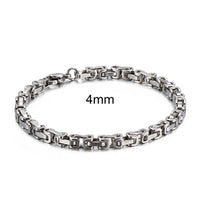 Stainless Steel 4/6/8mm Width Dubai Chain Bracelet