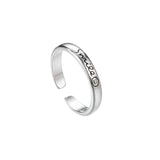 925 Sterling Silver Smile Open Ring
