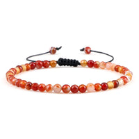 4mm Natural Stone Bead Adjustable Bracelet - 17 Options