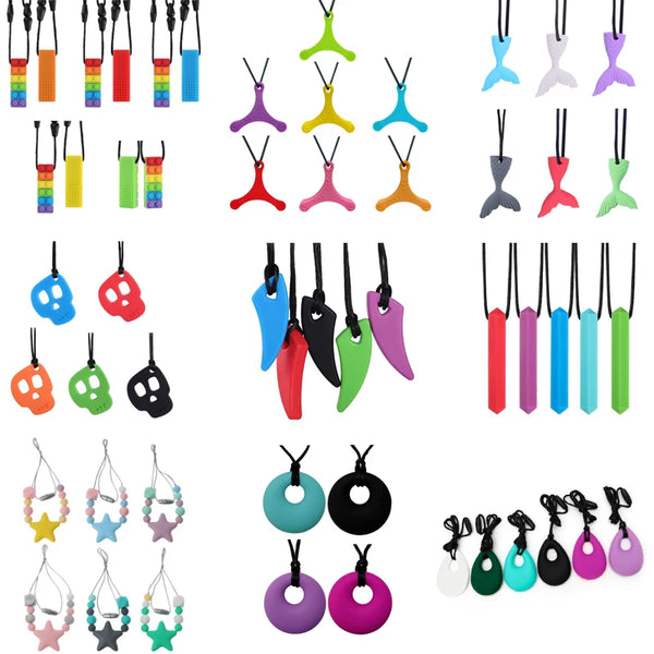 Sensory Silicone Chew Pendant - 19 Options