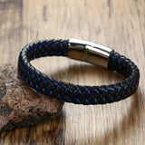 Braided Leather Medical/Awareness Bracelet with Clasp - 42 Options