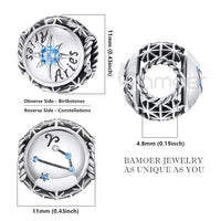 925 Sterling Silver Zodiac Star Sign Charm