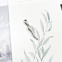 925 Sterling Silver Angel Wings Pendant Charm