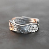 Fashion Wide Plated Wings Ring