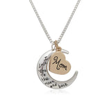 I Love you to the Moon & Back Heart Necklace - 6 Options
