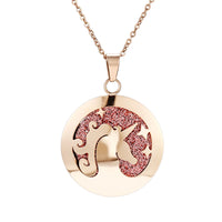 Stainless Steel Rose Gold Aromatherapy Necklace - 28 Options