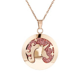 Stainless Steel Rose Gold Aromatherapy Necklace - 28 Options
