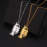 Stainless Steel Music Themed Necklace