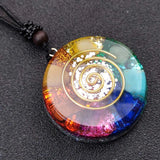 Round Swirl Orgonite Pendant Necklace