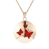 Stainless Steel Rose Gold Aromatherapy Necklace - 28 Options