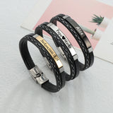 Personalized PU Leather Bracelet - 2 Colours