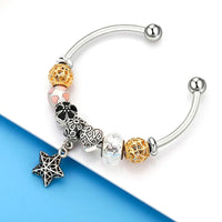 Stainless Steel Charm Bangle - 6 Options