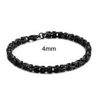 Stainless Steel 4/6/8mm Width Dubai Chain Bracelet