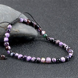 4mm Natural Stone Bead Adjustable Bracelet - 17 Options