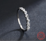 925 Sterling Silver Simple Stackable Cubic Zirconia Ring