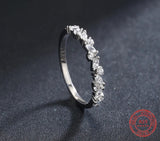 925 Sterling Silver Stackable Geometric Cubic Zirconia Ring