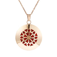 Stainless Steel Rose Gold Aromatherapy Necklace - 28 Options