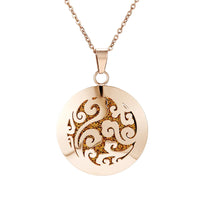 Stainless Steel Rose Gold Aromatherapy Necklace - 28 Options
