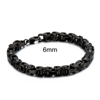 Stainless Steel 4/6/8mm Width Dubai Chain Bracelet