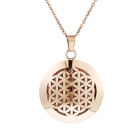 Stainless Steel Rose Gold Aromatherapy Necklace - 28 Options